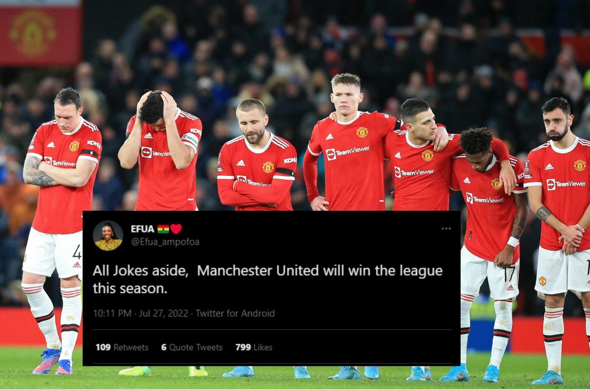 Manchester United players at Old Trafford