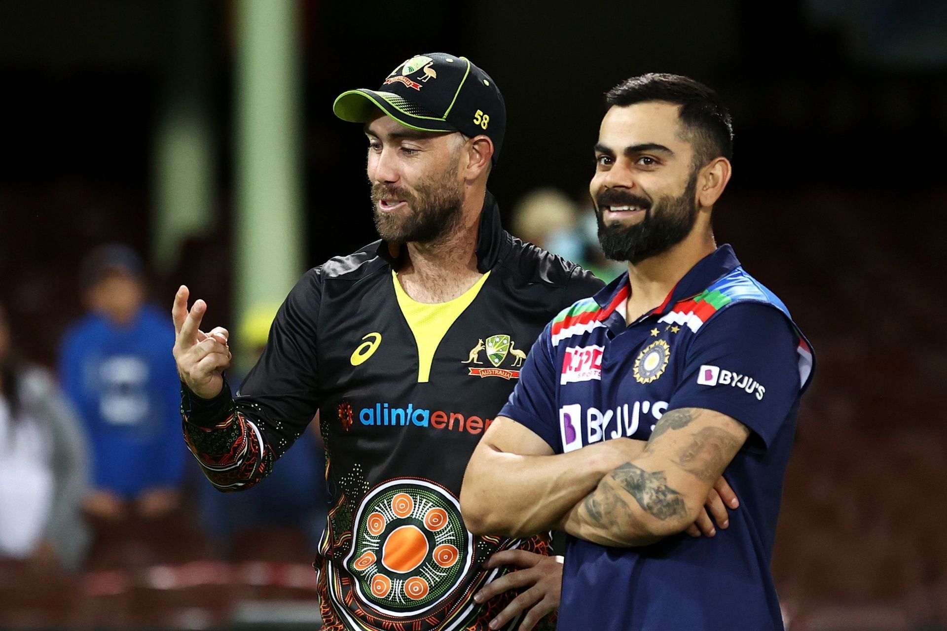 Virat Kohli and Glenn Maxwell. (Getty Images)