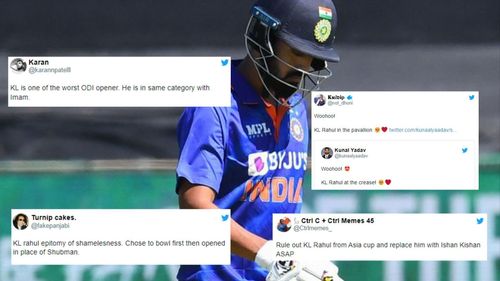 KL Rahul's ploy to promote himself didn't work in the second ODI. (P.C.:Twitter)