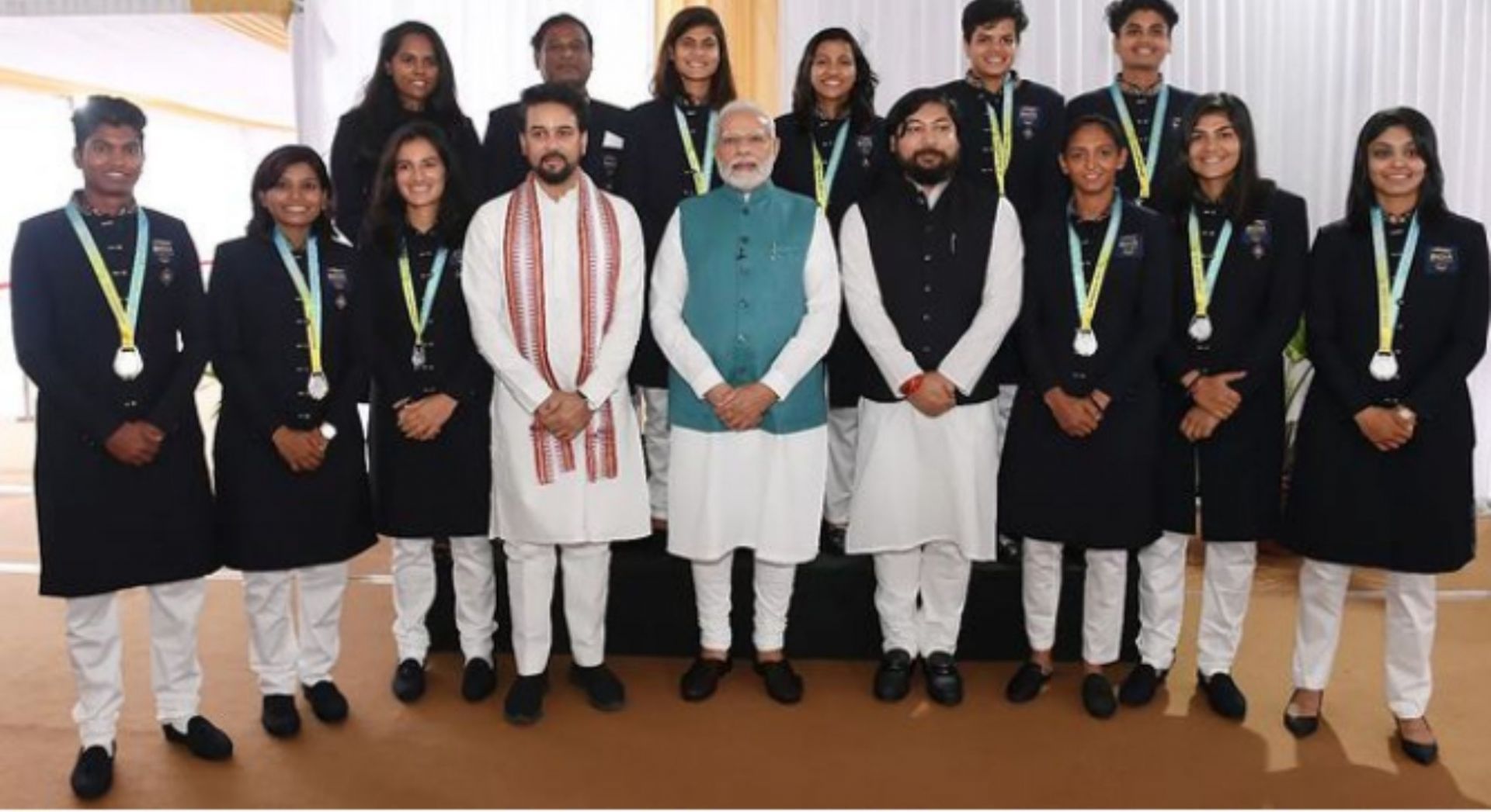 Harmanpreet Kaur-led India women met PM Modi in New Delhi on Saturday.