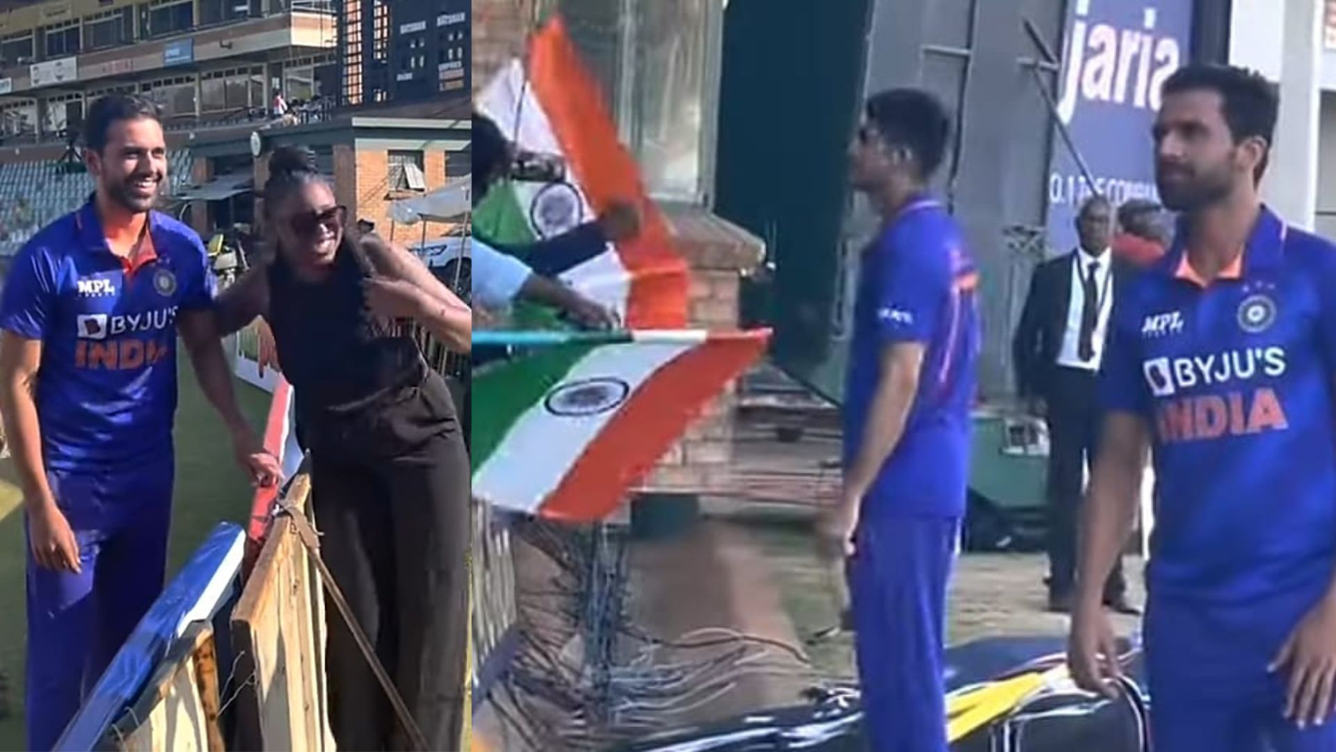 Deepak Chahar made Indian as well as Zimbabwe fans happy by clicking pictures after the game. (P.C.:Vimal Kumar YouTube)