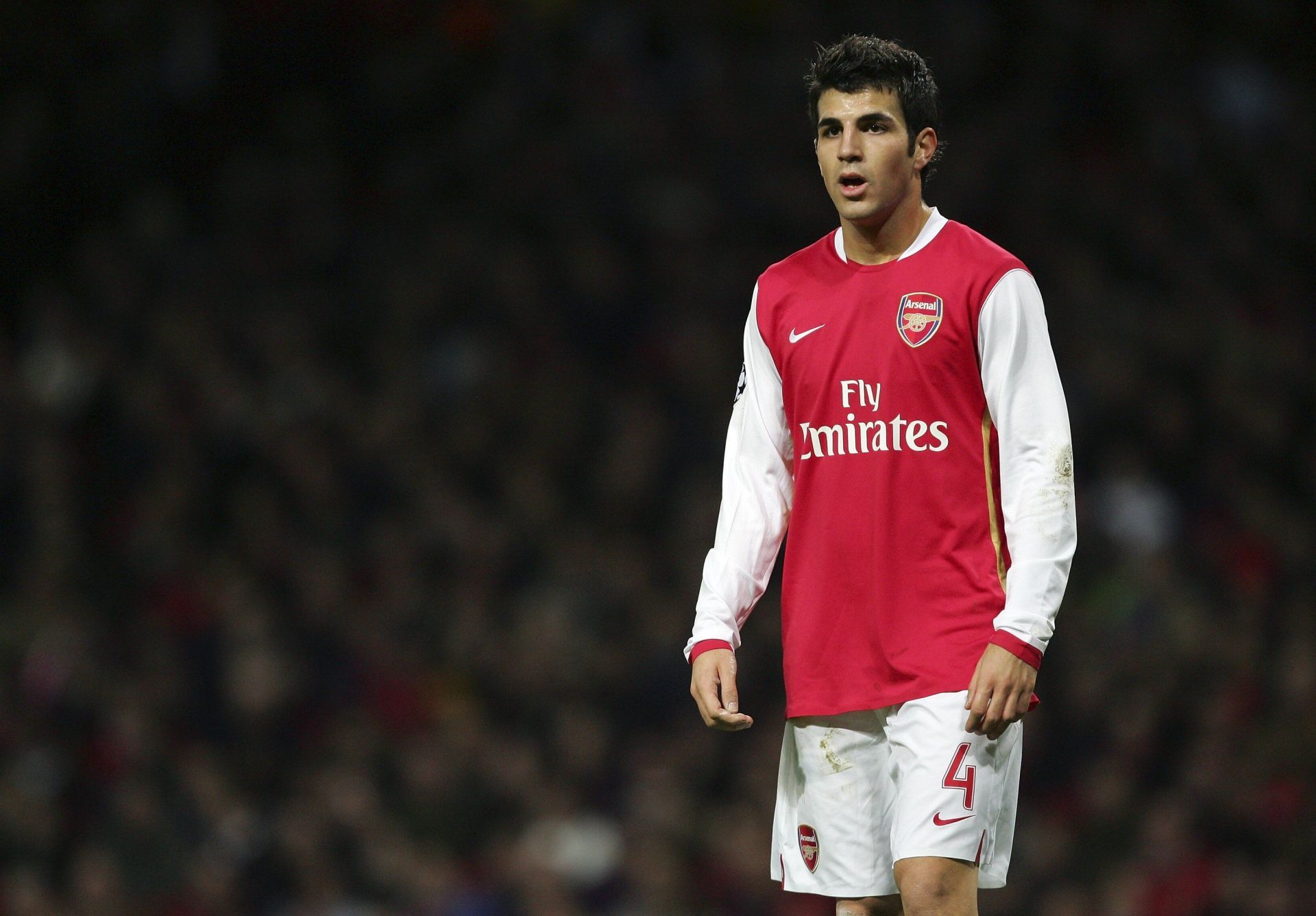 Cesc Fabregas in action for Arsenal against Hamburger SV