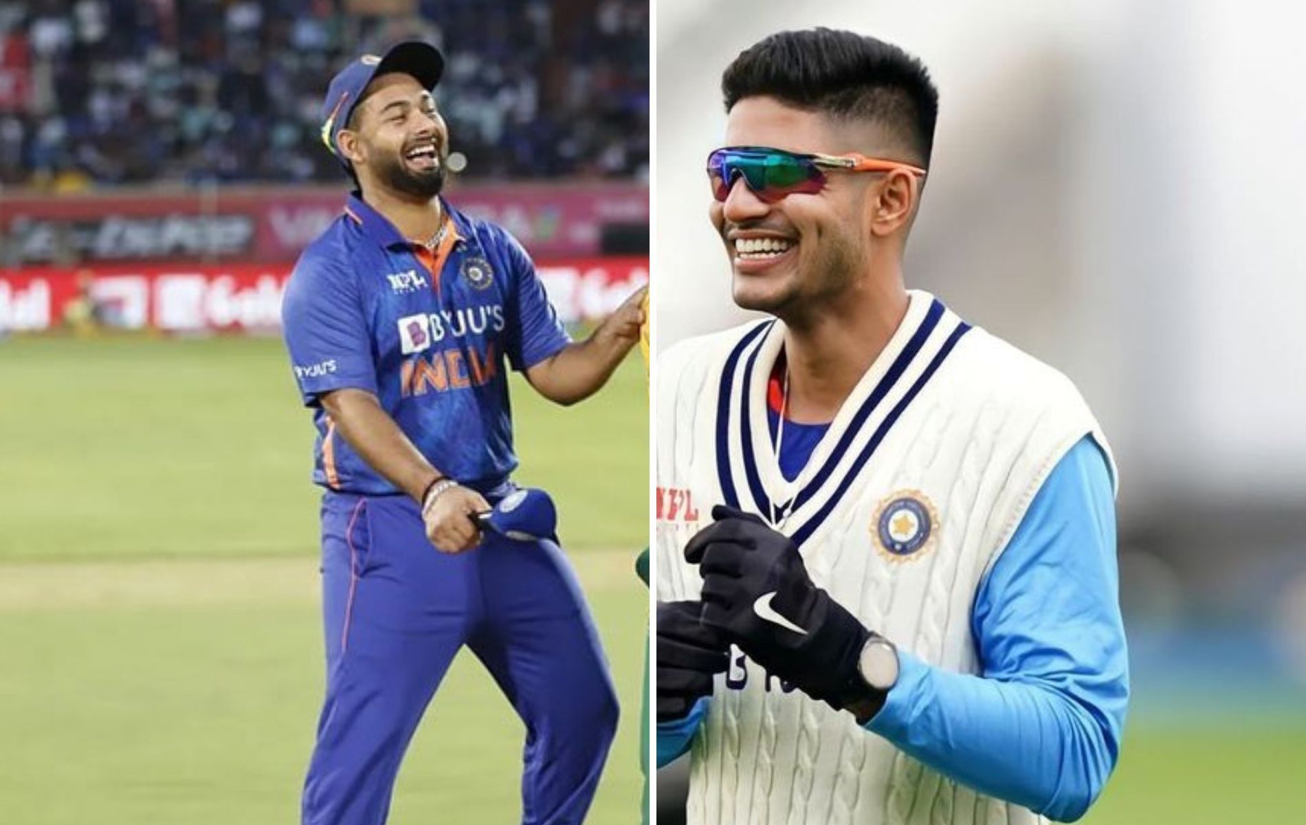 Rishabh Pant (L) and Shubman Gill (R).