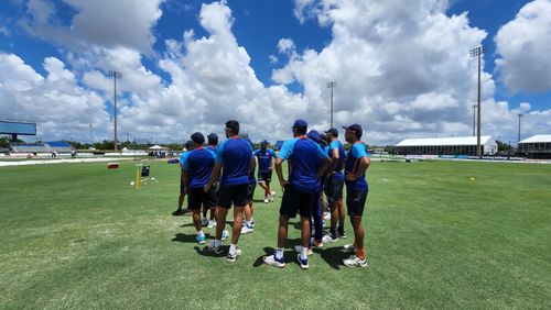 Team India members during their practice session in Florida. Pic: BCCI