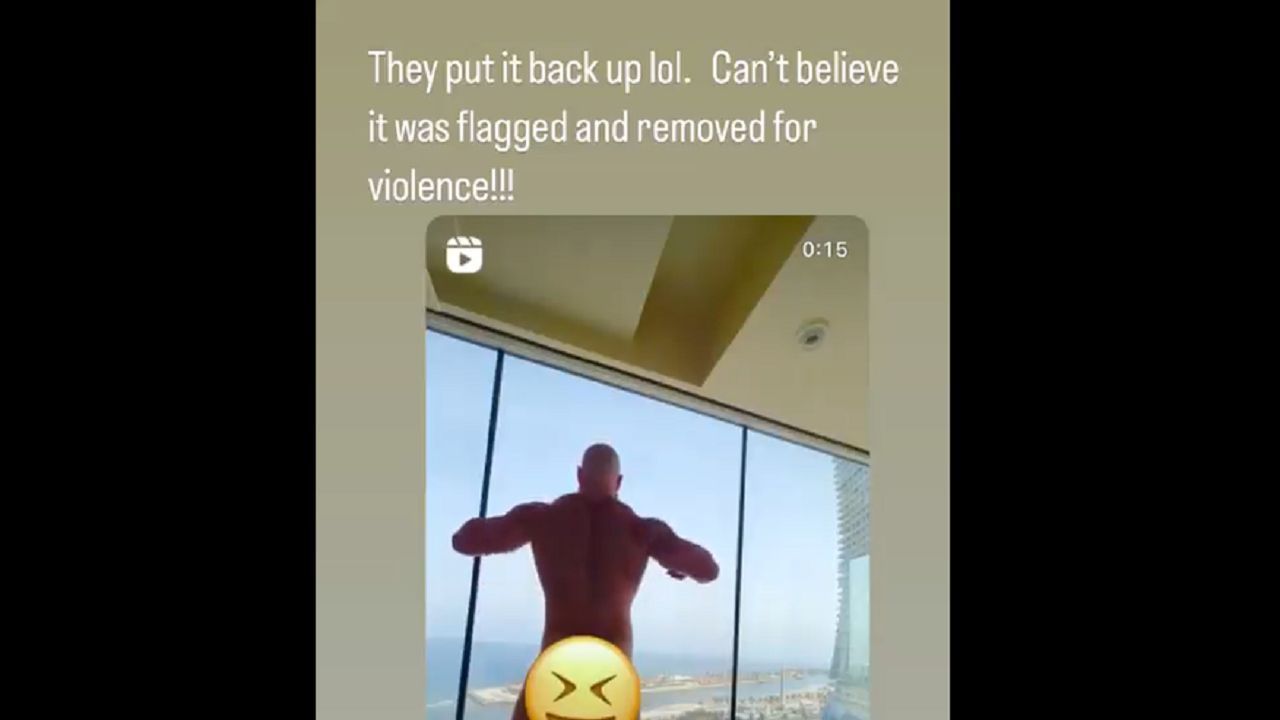 Strowman&#039;s story about Instagram deleting and reinstating his post