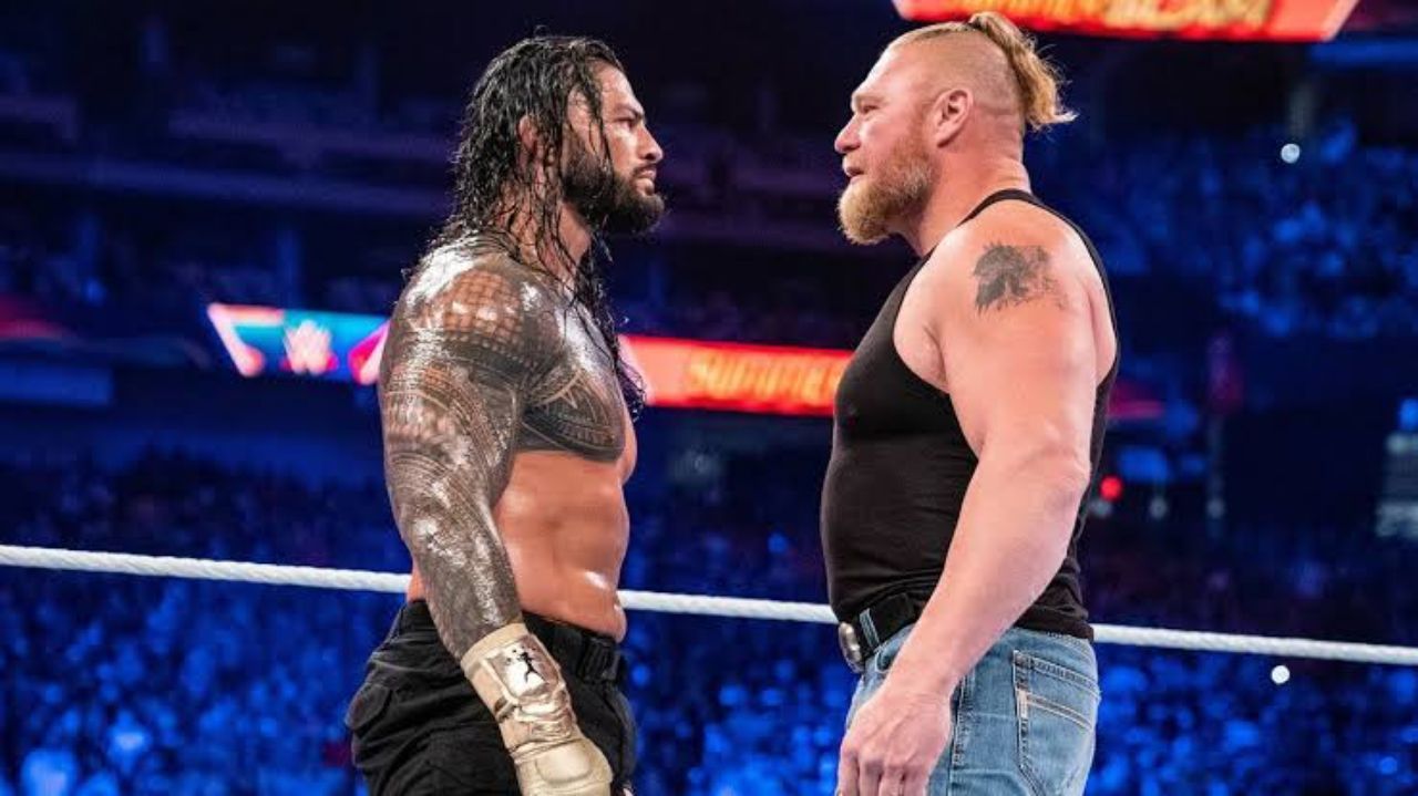 WWE सुपरस्टार्स रोमन रेंस और ब्रॉक लैसनर