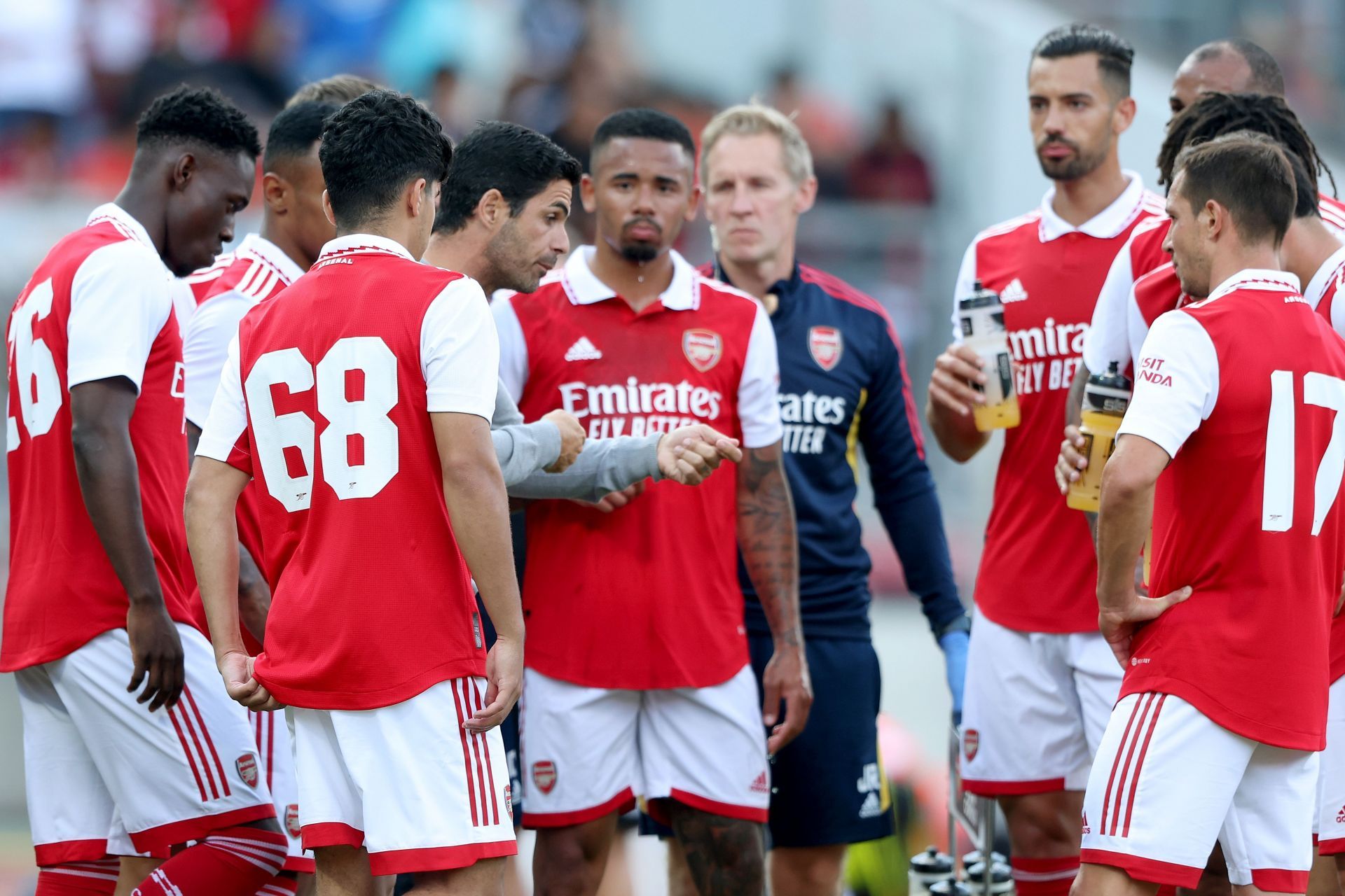 The Gunners in pre-season action.