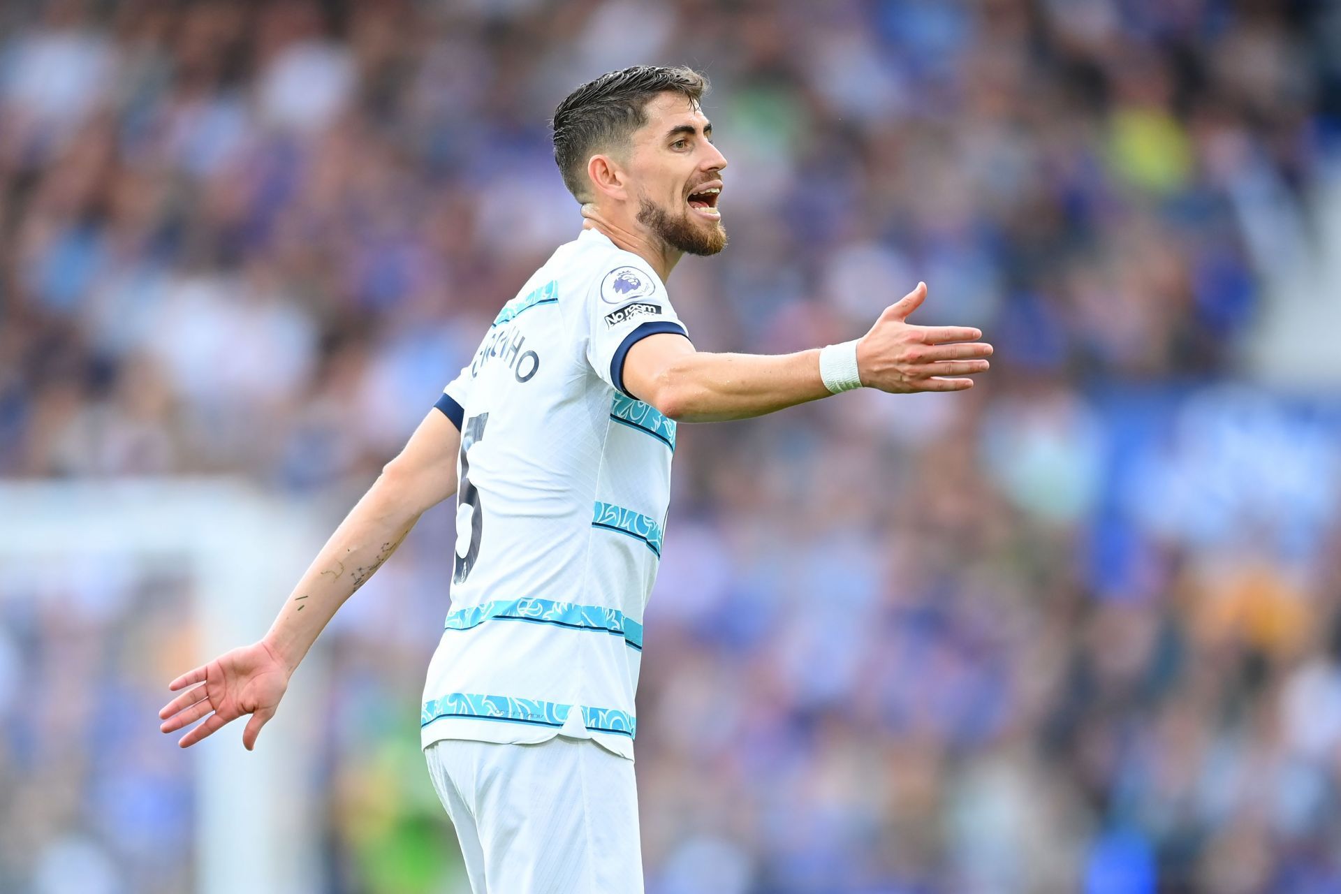 Jorginho in action against Everton