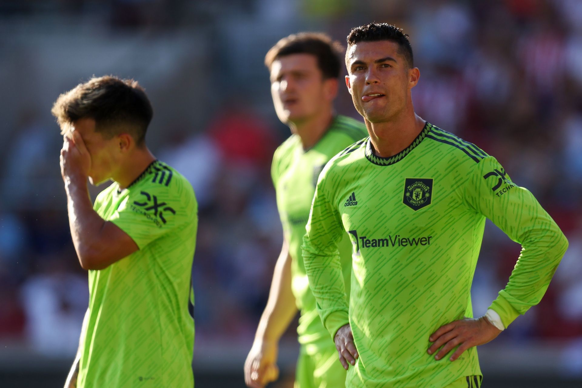 Cristiano Ronaldo started his first game of the season against Brentford.