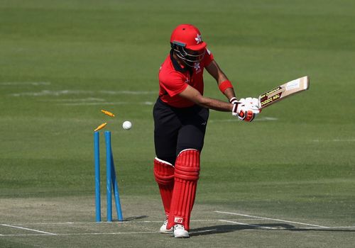 Nizakat Khan of Hong Kong in Desert T20 Challenge