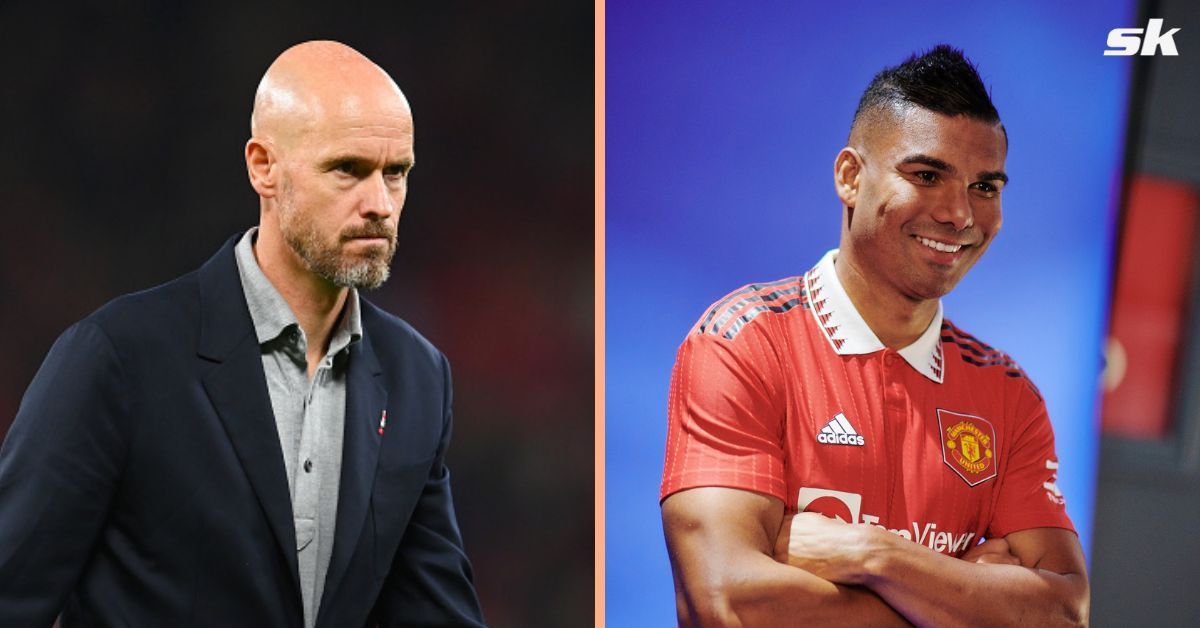 Erik ten Hag (left) and Casemiro (right)