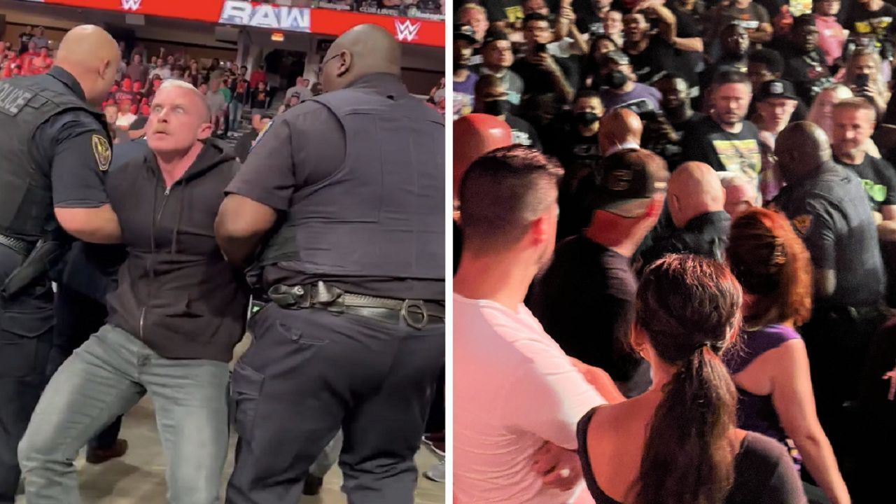 Lumis was immediately taken away by security at the end of RAW