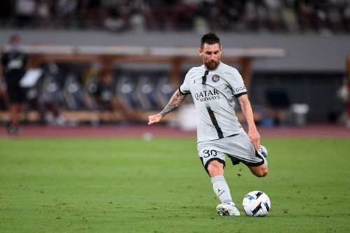 Lionel Messi in action for the Parisians.