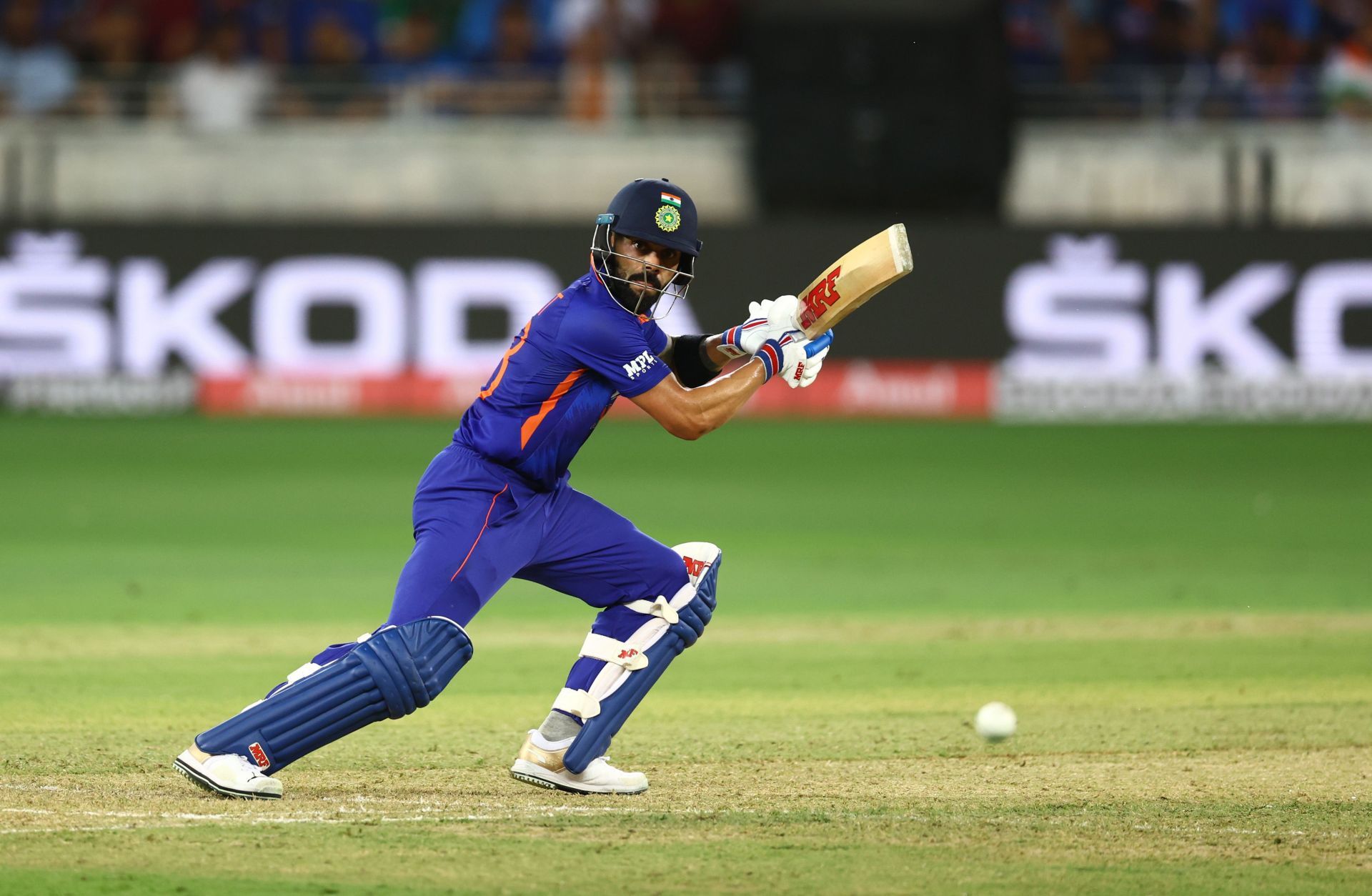 Virat Kohli hit three fours and a six during his innings