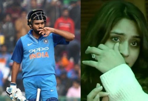 Rohit Sharma (left) and Ritika Sajdeh. Pics: BCCI