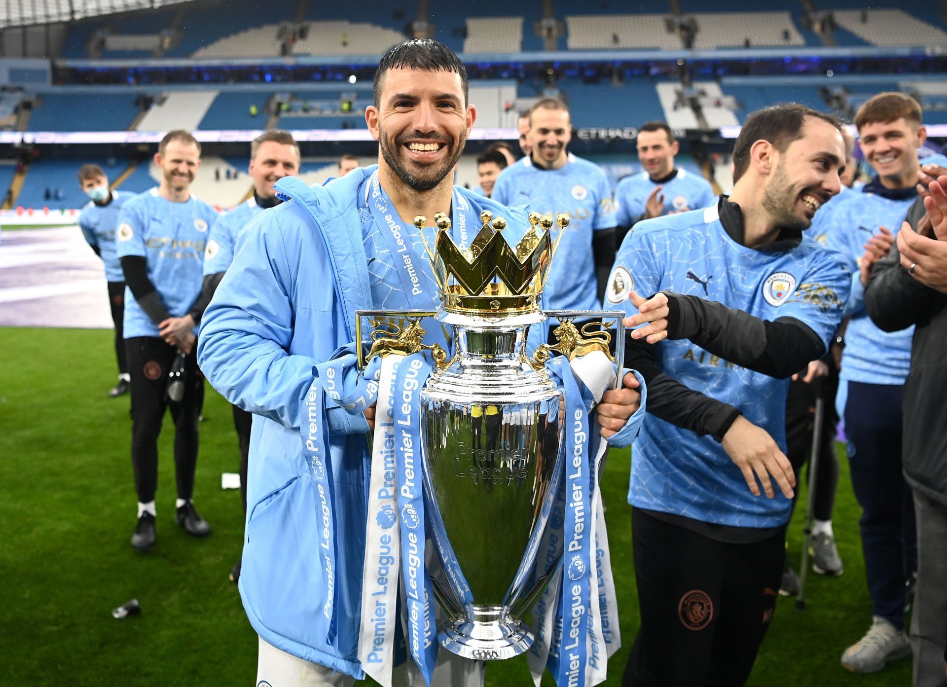 Sergio Aguero in action for Manchester City