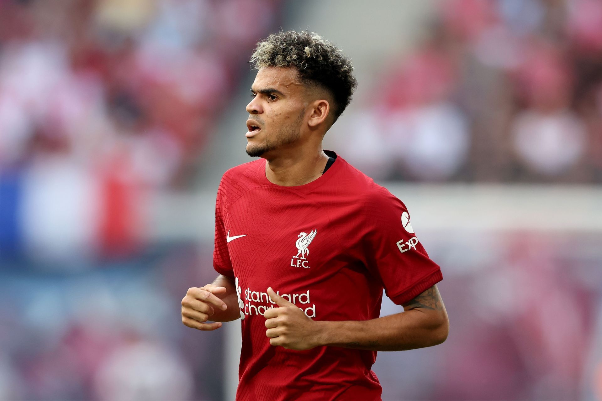 Luiz Diaz during Pre-Season for Liverpool