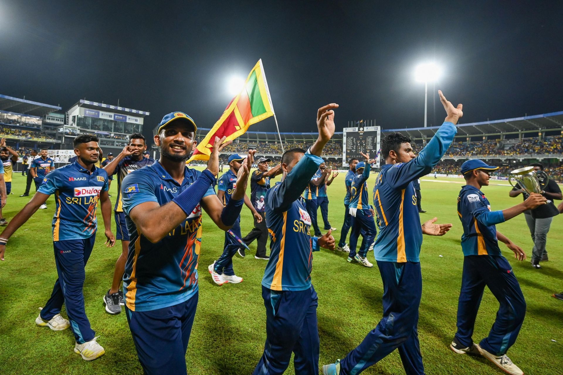 The Sri Lanka cricket team. (Credits: Twitter)