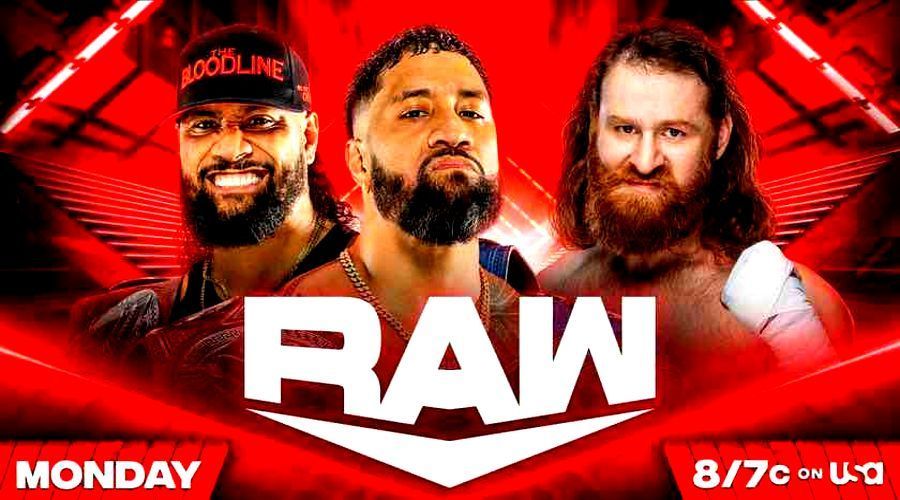 Bloodline members Sami Zayn and The Usos paid a visit to WWE RAW this week