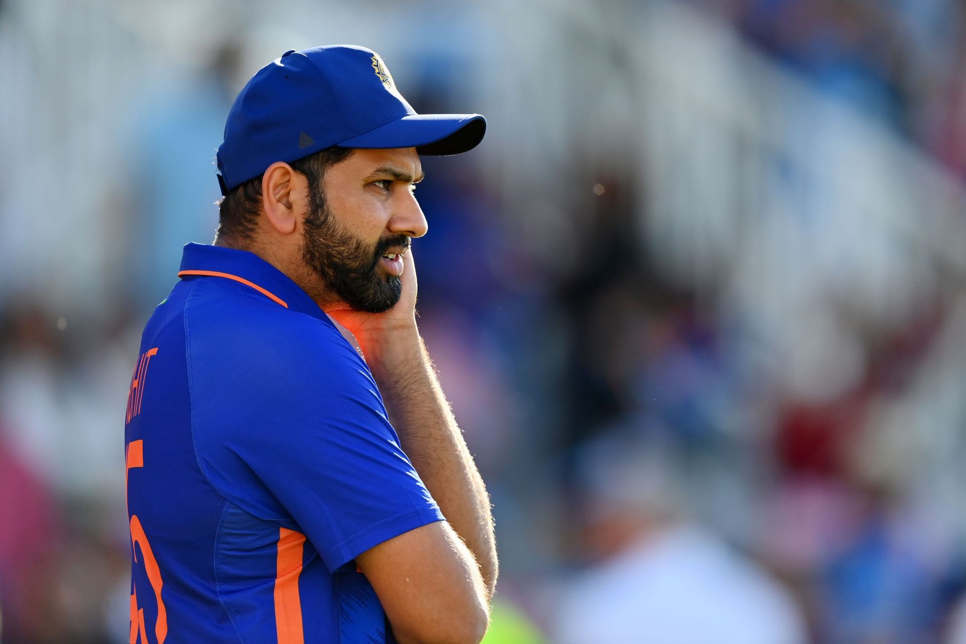 Rohit Sharma retired hurt with a back spasm in the third T20I against West Indies on Tuesday. Pic: Getty Images