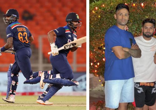 Suryakumar Yadav and Rishabh Pant vibe really well on and off the field (Picture Credits: Getty Images; Instagram/ Rishabh Pant).