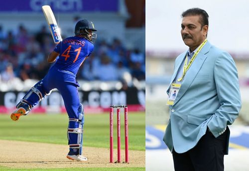 Shreyas Iyer (left) and Ravi Shastri. Pics: Getty Images