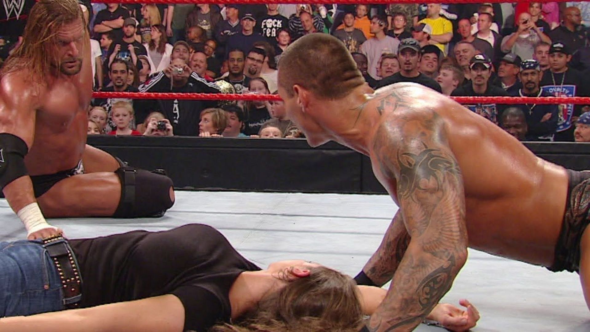 Randy Orton kissed Stephanie McMahon in front of Triple H