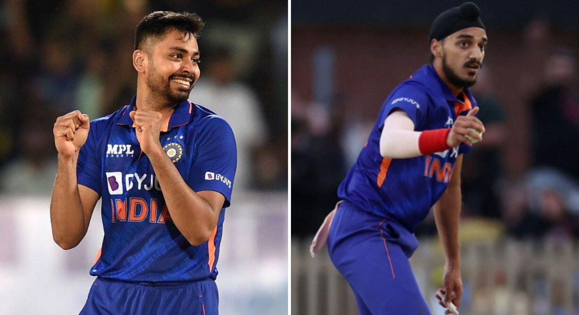 Avesh Khan (L) and Arshdeep Singh (R) will be looking to cement their place in India's T20 World Cup squad