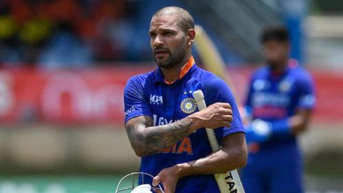 Dhawan scored a couple of half-centuries in three ODIs against West Indies. (P.C.:Twitter)