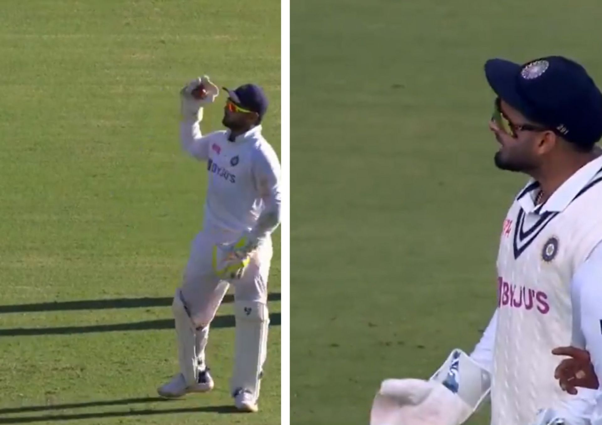 The hilarious tryst between Rishabh Pant and the DRS (Picture Credits: Screengrab via Twitter/ cricket.com.au; Sony Sports Network).