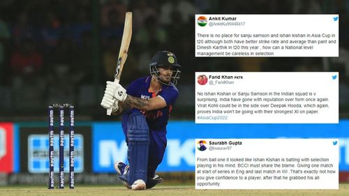 Fans feel Ishan Kishan's confidence will be deflated by his exclusion from the Asia Cup squad. (P.C.:Twitter)