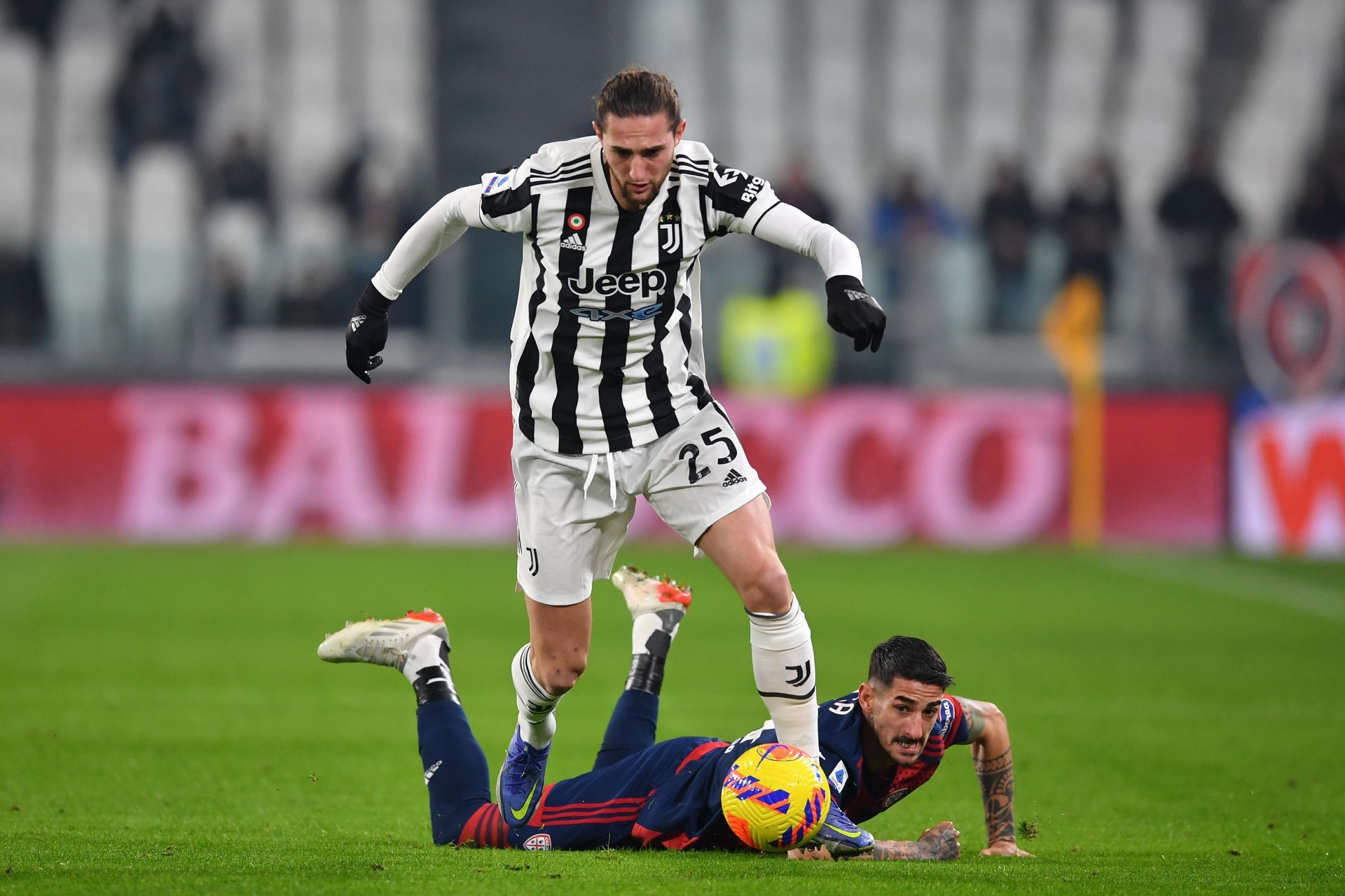 Adrien Rabiot (left) is wanted at Old Trafford.