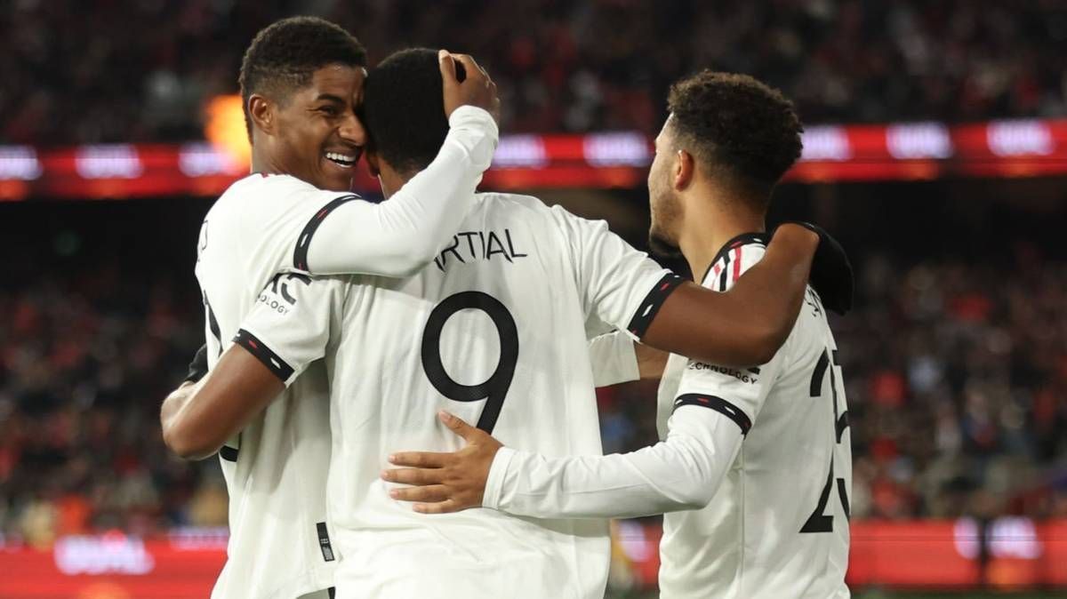 Rashford, Martial and Sancho (photo cred: Sportbible)