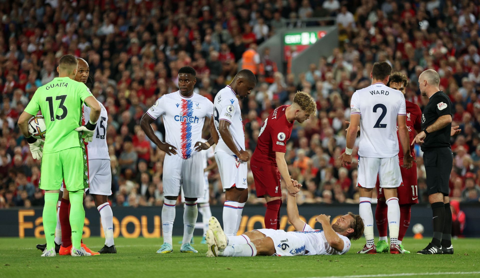 Anderson was floored by the Reds striker