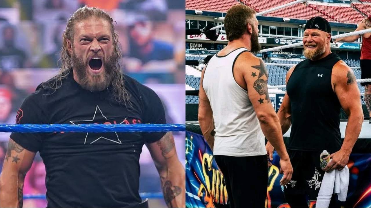 WWE सुपरस्टार्स ऐज और ब्रॉक लैसनर 