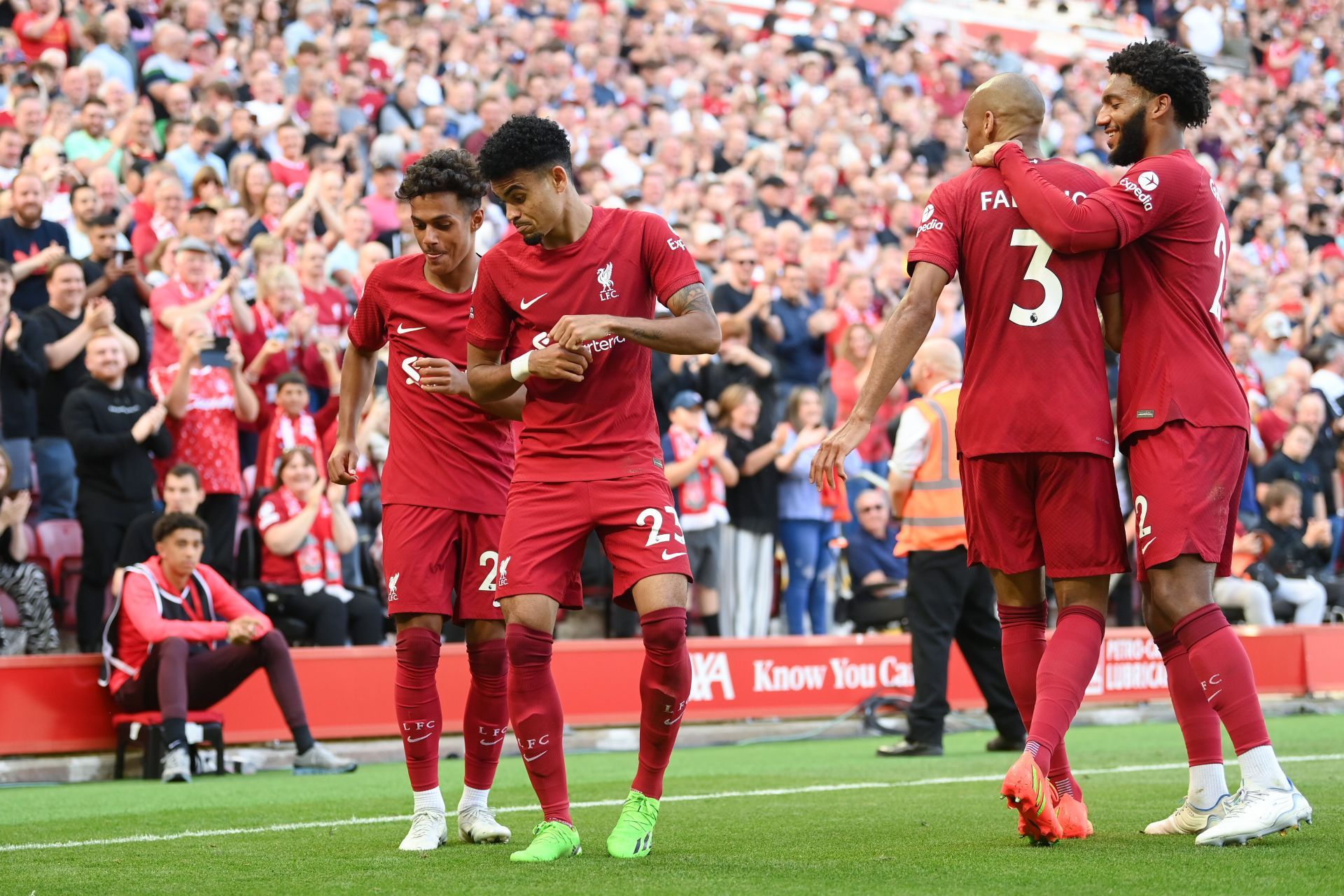 The Reds earned their first league victory of the season in spectacular fashion.