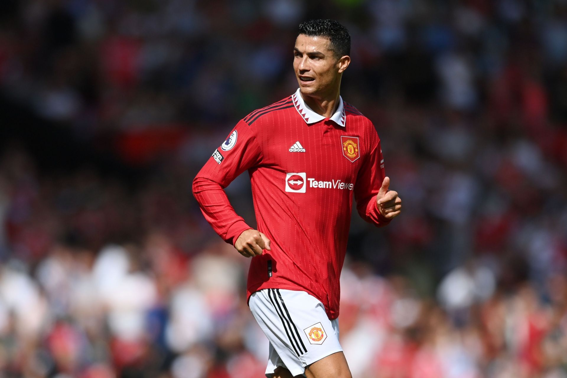 Ronaldo started on the bench against Brighton. (Photo by Michael Regan/Getty Images)