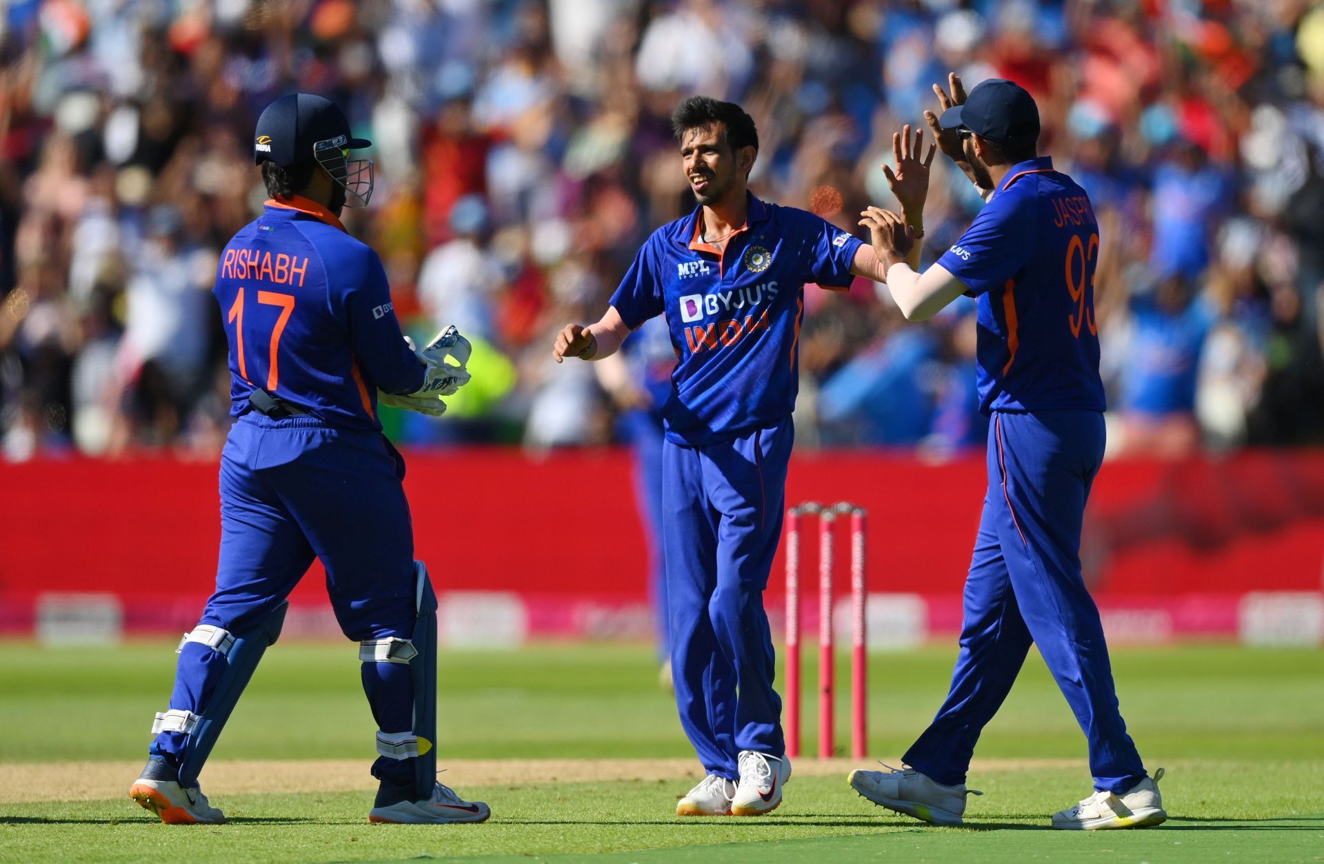 Yuzvendra Chahal in action against England 