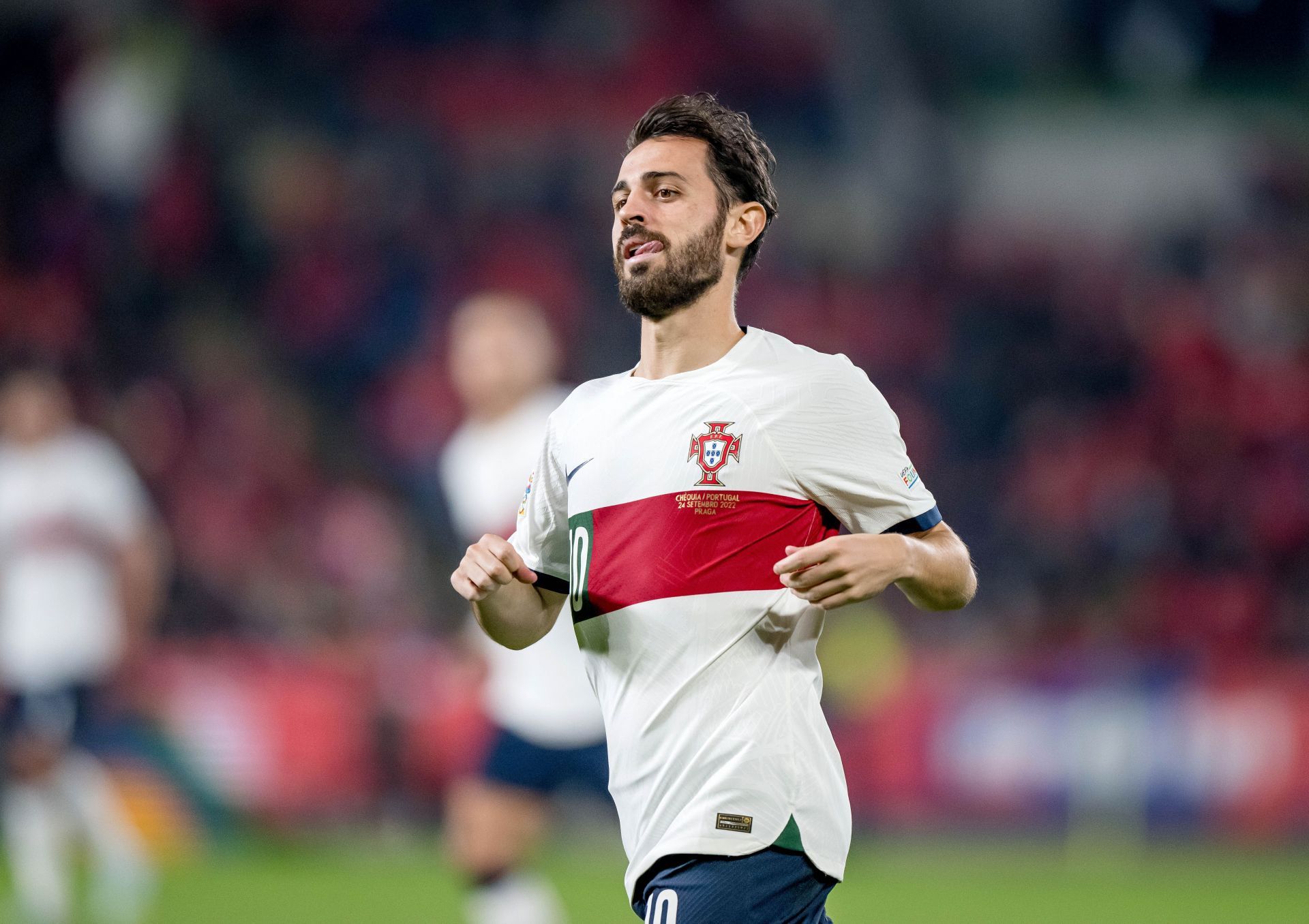 Bernardo Silva in action for Portugal