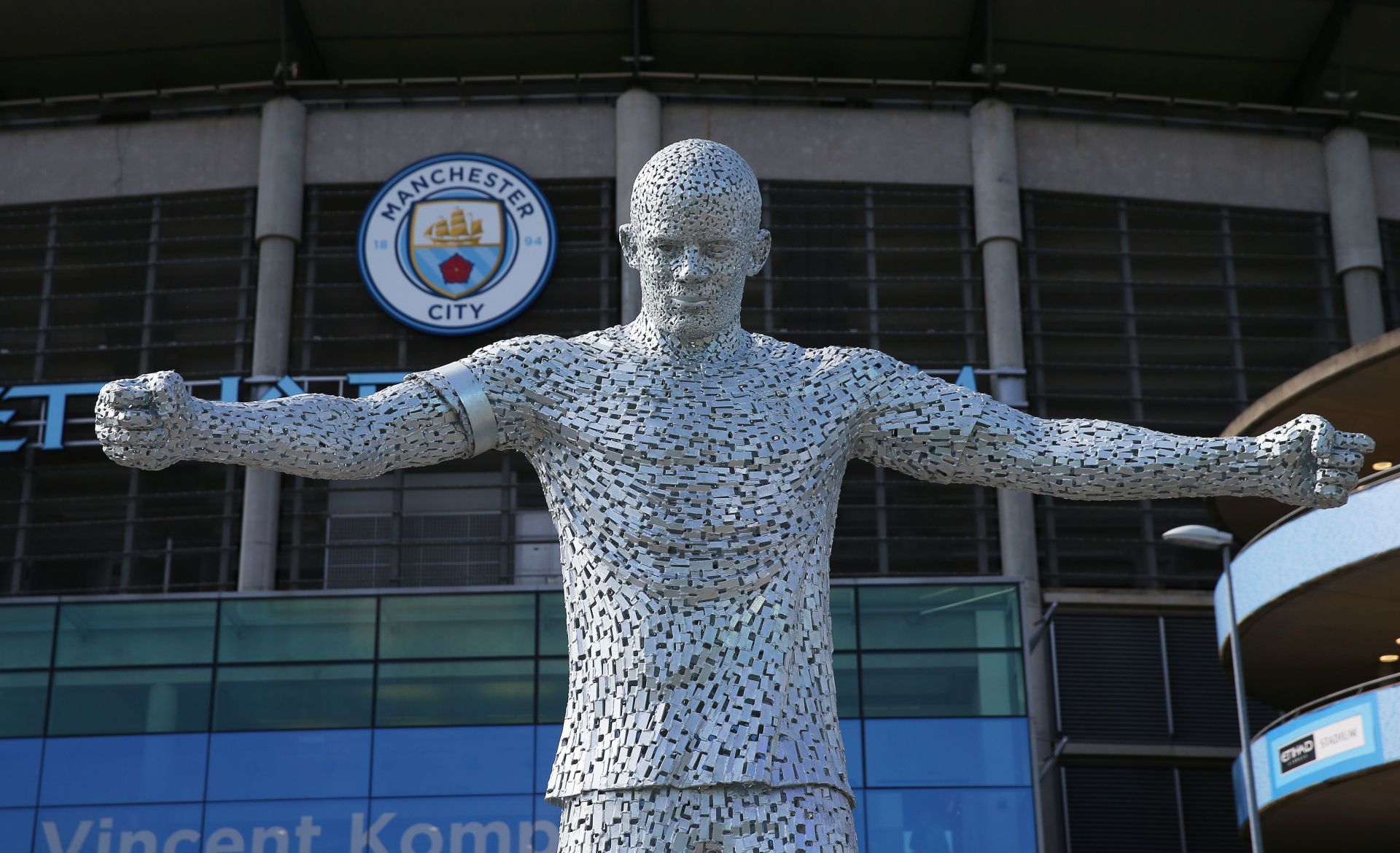 Vincent Kompany's statue outside Etihad Stadium