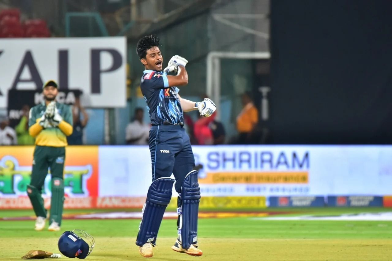 Chethan LR was in superb touch for the Bengaluru Blasters in Maharaja Trophy 2022