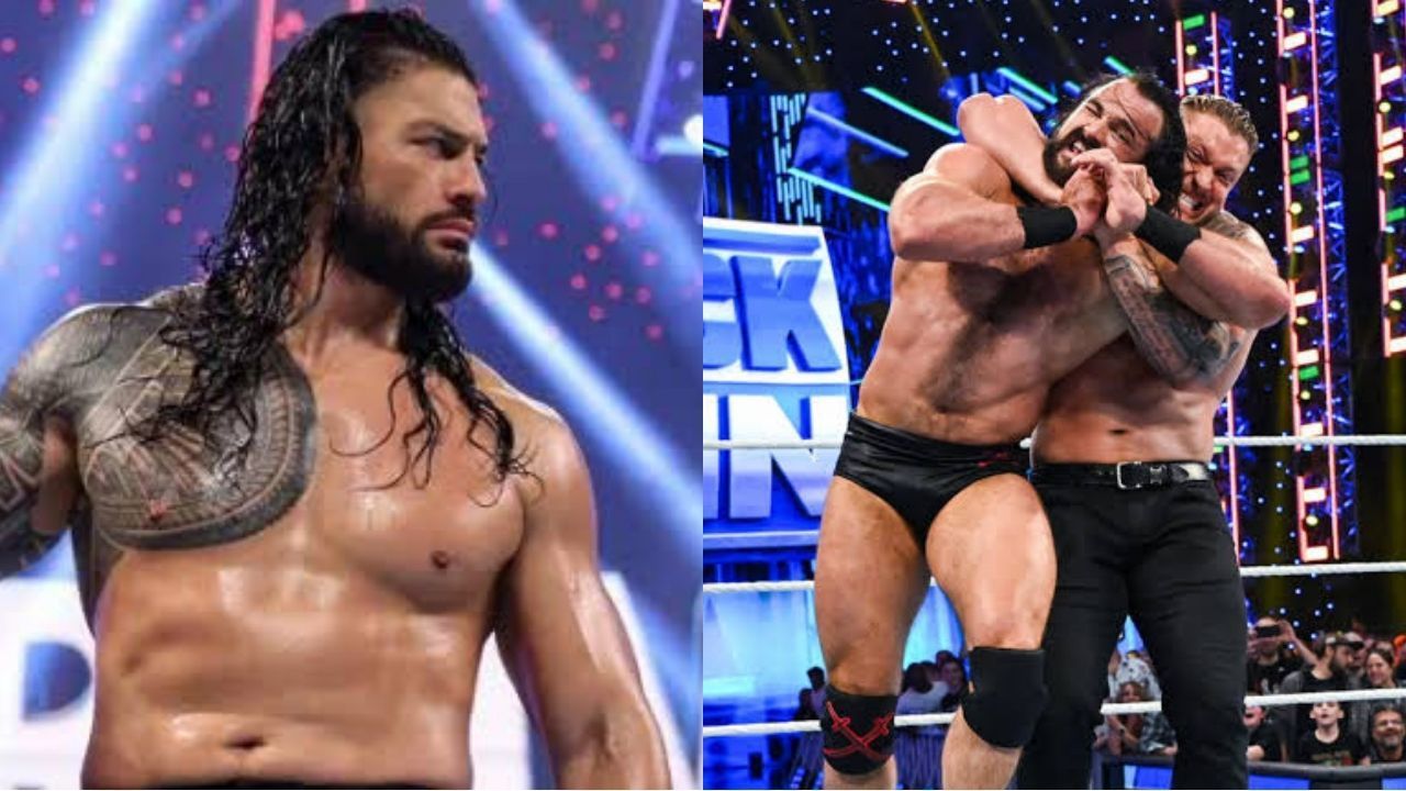 WWE सुपरस्टार्स रोमन रेंस, ड्रू मैकइंटायर और कैरियन क्रॉस 