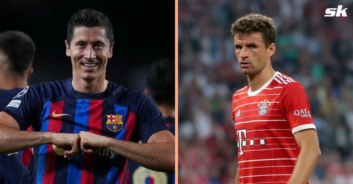 Robert Lewandowski (left) and Thomas Muller (right)