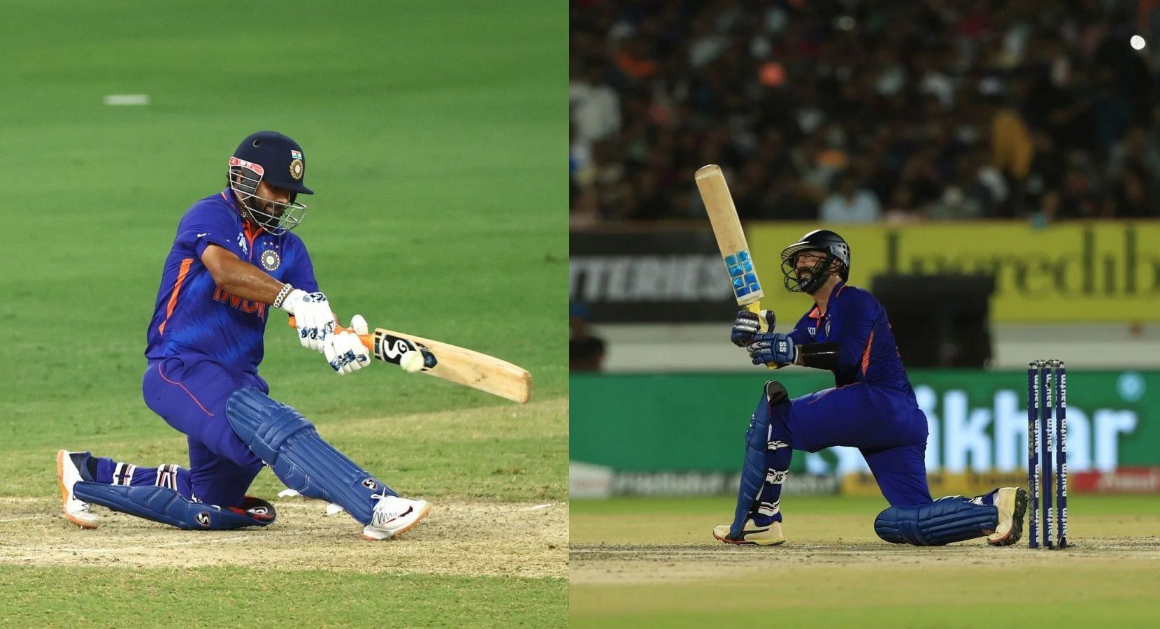 Rishabh Pant (left) and Dinesh Karthik. Pics: Getty Images