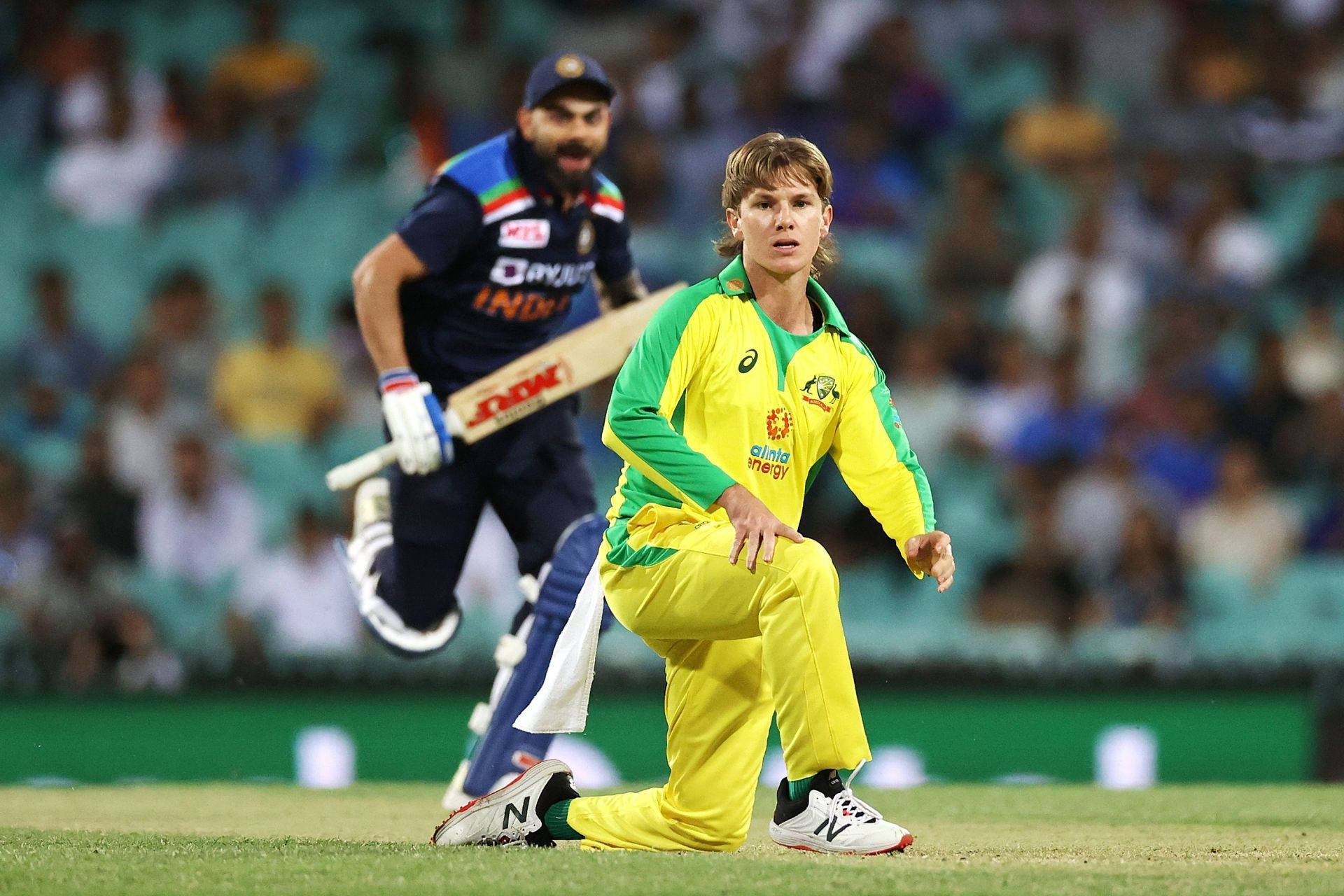 Adam Zampa has had the wood over Virat Kohli. Pic: Getty Images