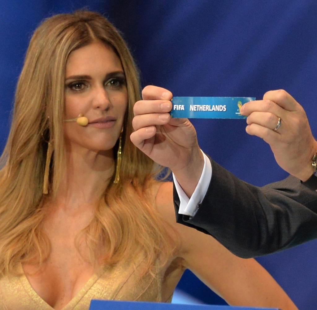 Fernanda Lima with FIFA Secretary General Jerome Valcke