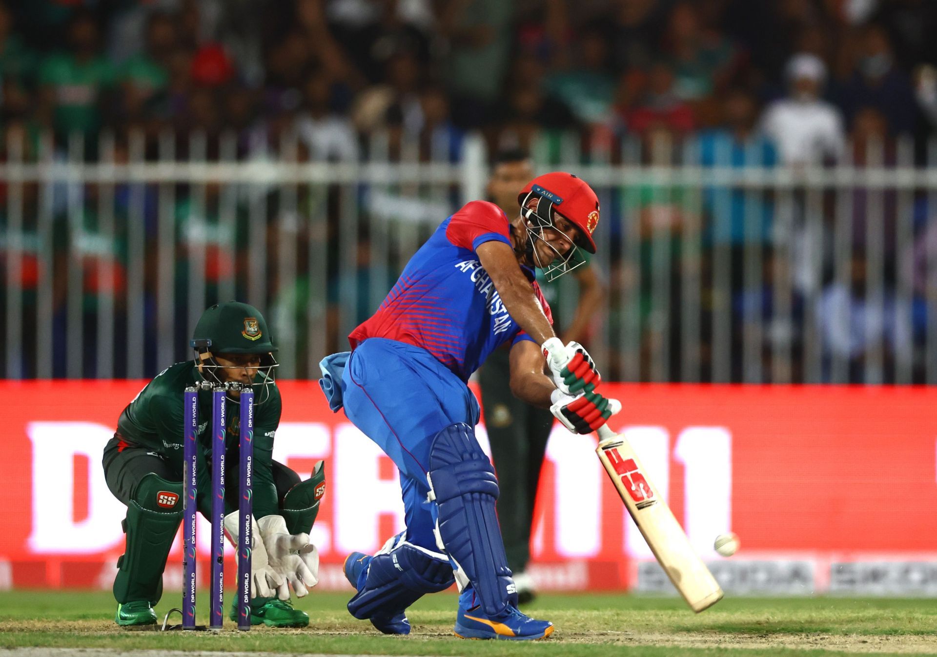Najibullah Zadran during the match against Bangladesh. Pic: Getty Images
