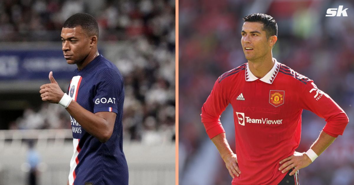 Kylian Mbappe (left) and Cristiano Ronaldo (right)