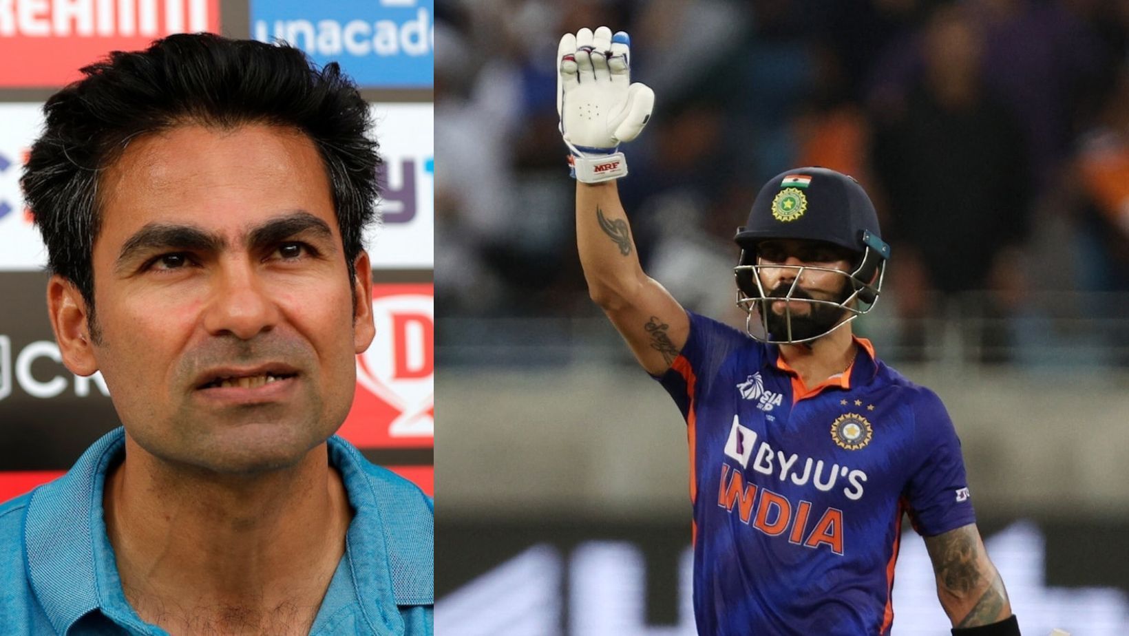 Mohammed Kaif (L) and Virat Kohli.