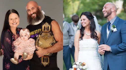 Ciampa with his wife, Jessie Ward